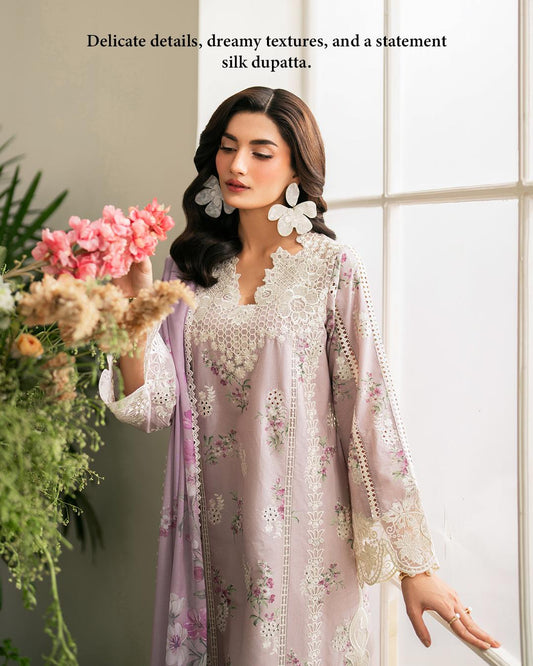 Lavender Purple Emboideed Lawn | Iznik IFE-09 Festive Edition