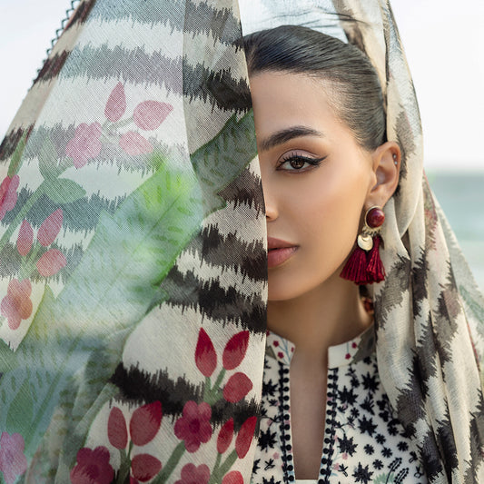 Zainab Chottani - Azureh 05 - OFF WHITE 3 piece Printed Lawn | Tahra Lawn