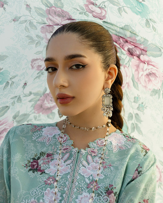 Zainab Chottani - Anahita 02 - Mint Green 3 piece Printed Lawn | Tahra Lawn