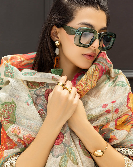 Zainab Chottani - Aymah 03 - Light Brown 3 piece Lawn | Tahra Lawn