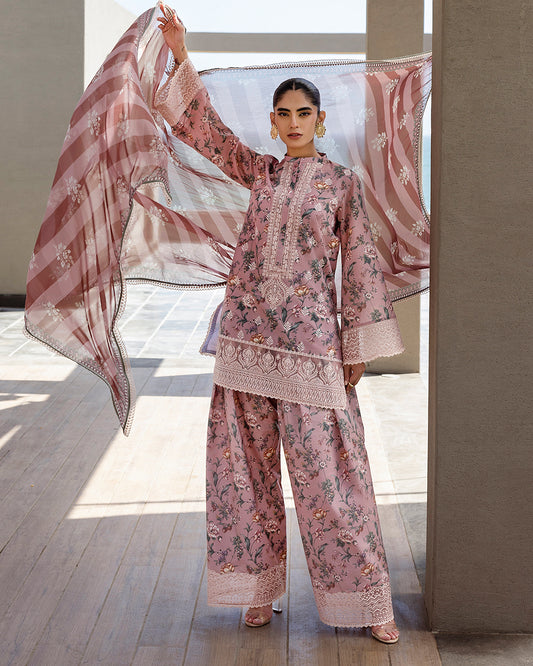 Zainab Chottani - Maraya 09 - Tea Pink 3 piece lawn | Tahra Edition