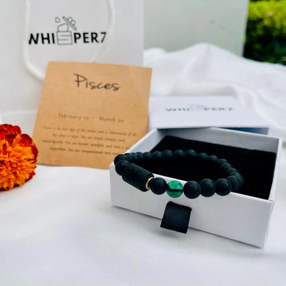 ZodiaLux Black Onyx Horoscope Bracelet
