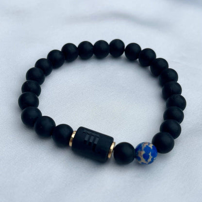 ZodiaLux Black Onyx Horoscope Bracelet