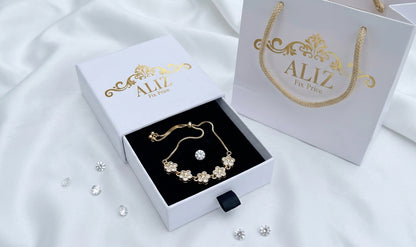 Golden Flower Charm Bracelet