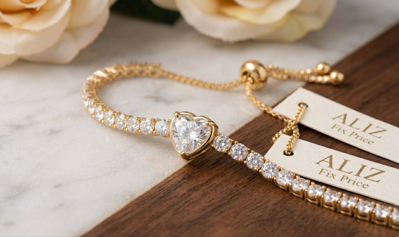 Enchanted Hearts: Adjustable Cubic Zirconia Bracelet