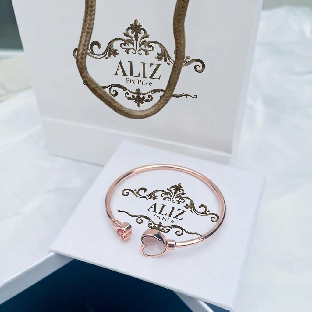 Rose Gold Love Heart Bracelet