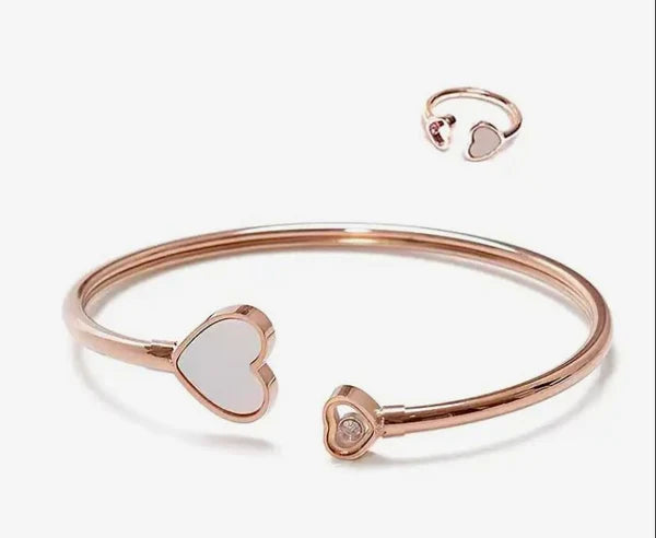 Rose Gold Love Heart Bracelet