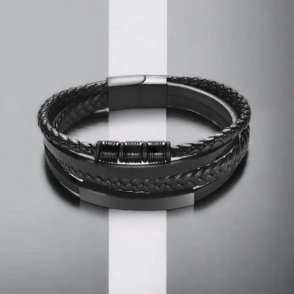 Majestic Gentleman's Leather Bracelet