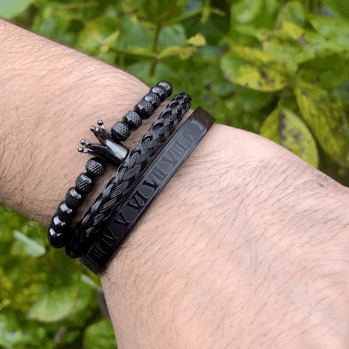 Luxury Crown Stainless Steel Bracelet for Men