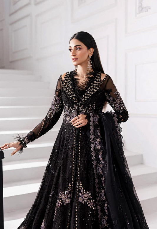 MARIA.B - Black Embroidered Organza | BD-3004