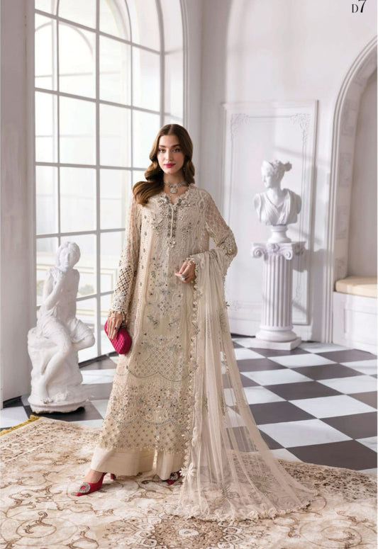 MARIA.B - Skin Embroidered Chiffon Center Panel | BD-3008