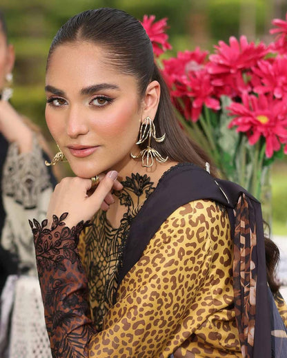 HOORIYA 03 - Brown & Black Organza | RANG RASIYA LIFESTYLE SUMMER EDIT 2025
