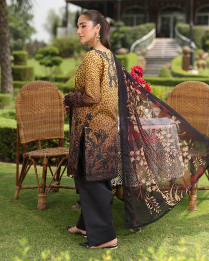 HOORIYA 03 - Brown & Black Organza | RANG RASIYA LIFESTYLE SUMMER EDIT 2025