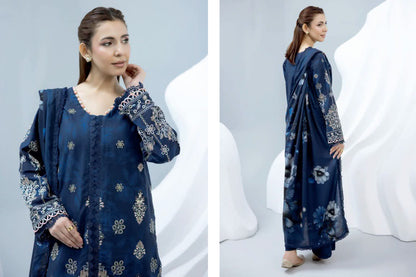 Johra Shanzay Embroidered 3 piece suit