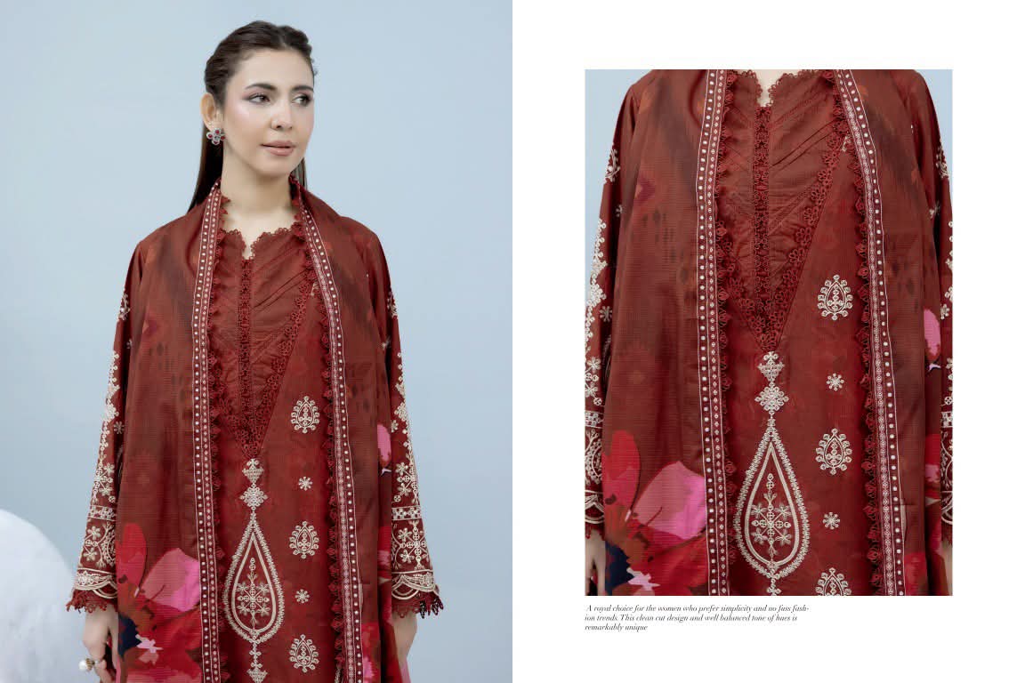 Johra Shanzay Embroidered 3 piece suit