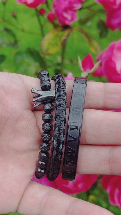 Luxury Crown Stainless Steel Bracelet for Men