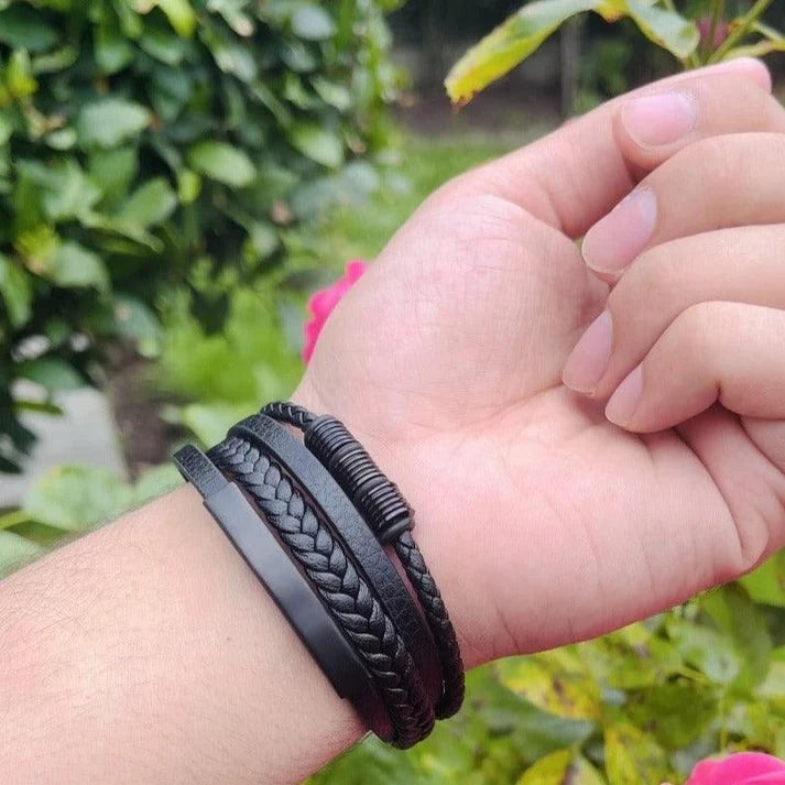 Majestic Gentleman's Leather Bracelet