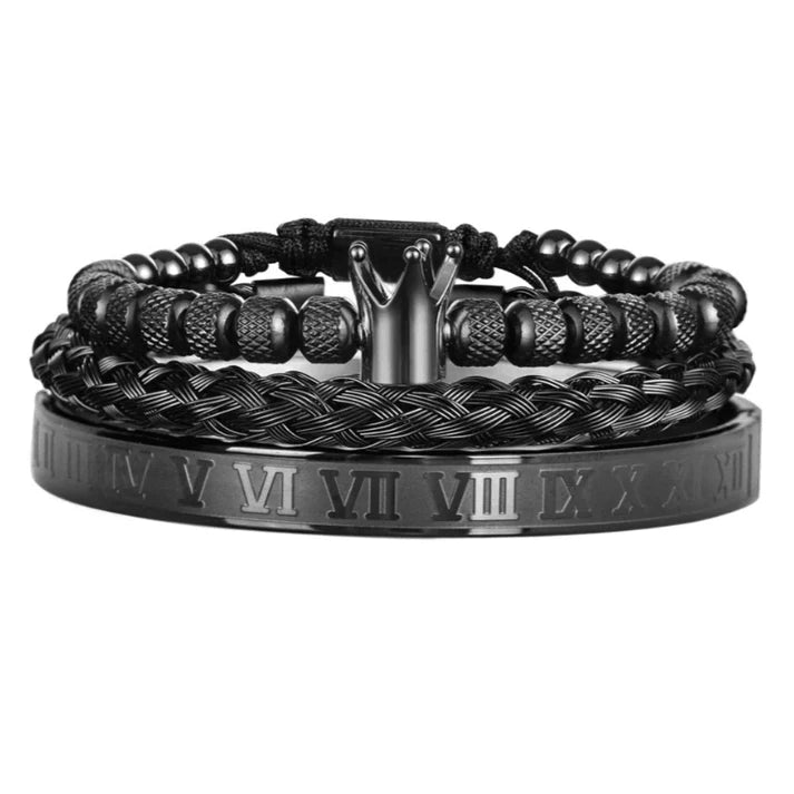 Luxury Crown Stainless Steel Bracelet for Men